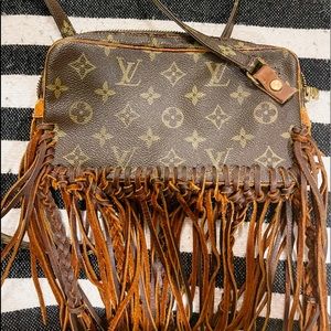 vintage Louis Vuitton with custom fringe